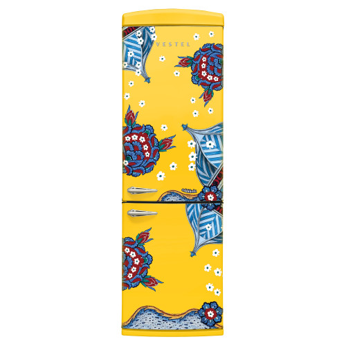 Vestel x Aslı Filinta Retro NFK37011 Sarı Çini Buzdolabı Vestel x Aslı Filinta Retro NFK37011 Sarı Çini Buzdolabı