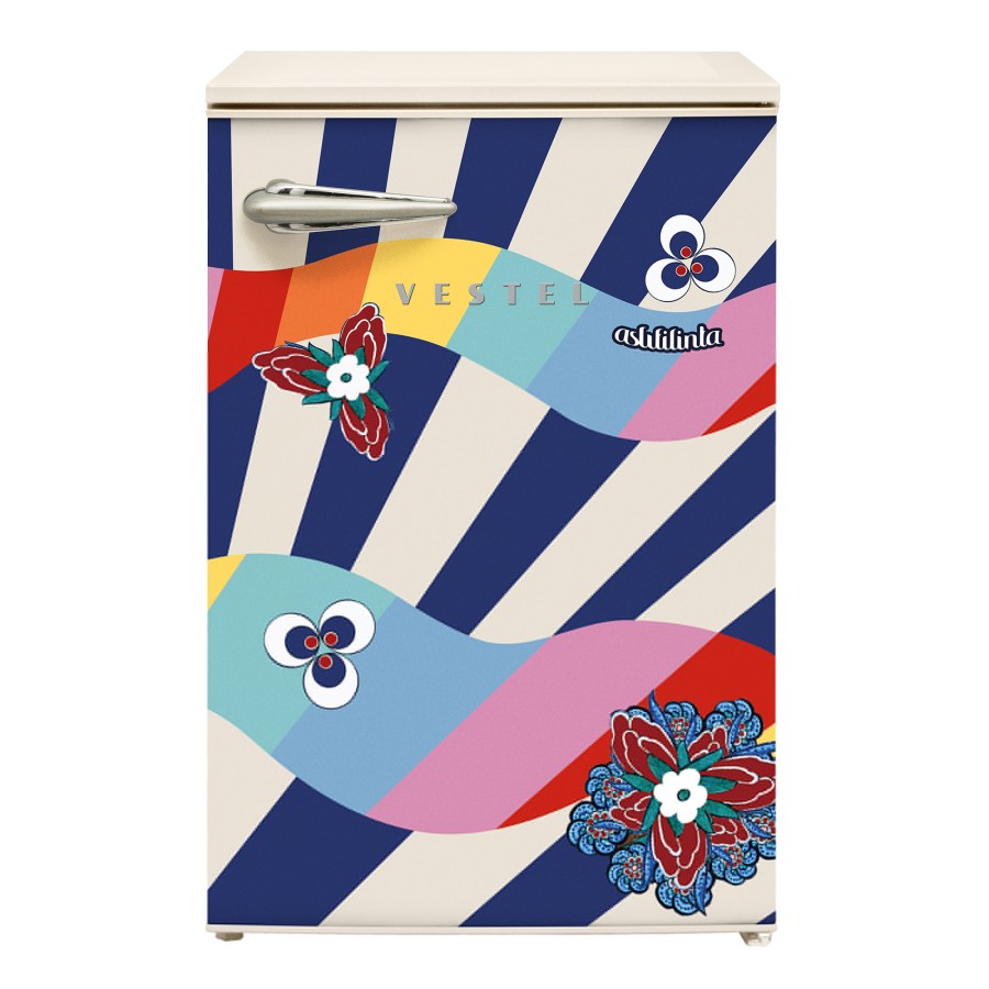Vestel x Aslı Filinta Retro SB14411 Bej Sema Buzdolabı Vestel x Aslı Filinta Retro SB14411 Bej Sema Buzdolabı
