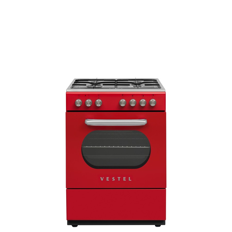 Vestel Retro SF 84011 DG Kırmızı 4 Gözü Gazlı A Enerji Sınıfı Solo Fırın Vestel Retro SF 84011 DG Kırmızı 4 Gözü Gazlı A Enerji Sınıfı Solo Fırın