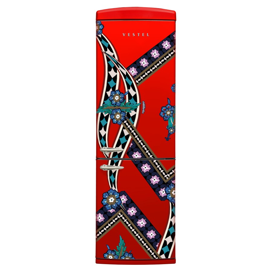 Vestel x Aslı Filinta Retro NFK37211 Kırmızı Saz Buzdolabı Vestel x Aslı Filinta Retro NFK37211 Kırmızı Saz Buzdolabı